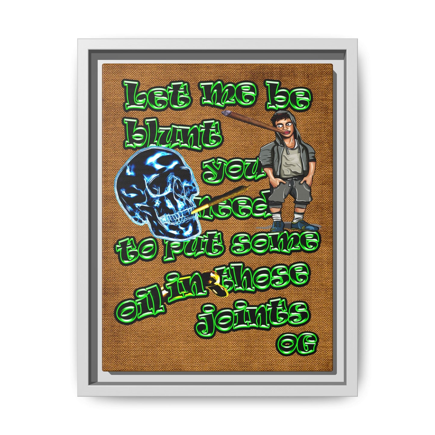 og - framed canvas art (brown papyrus)
