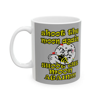 shoot the moon again - White Mug (light grey)