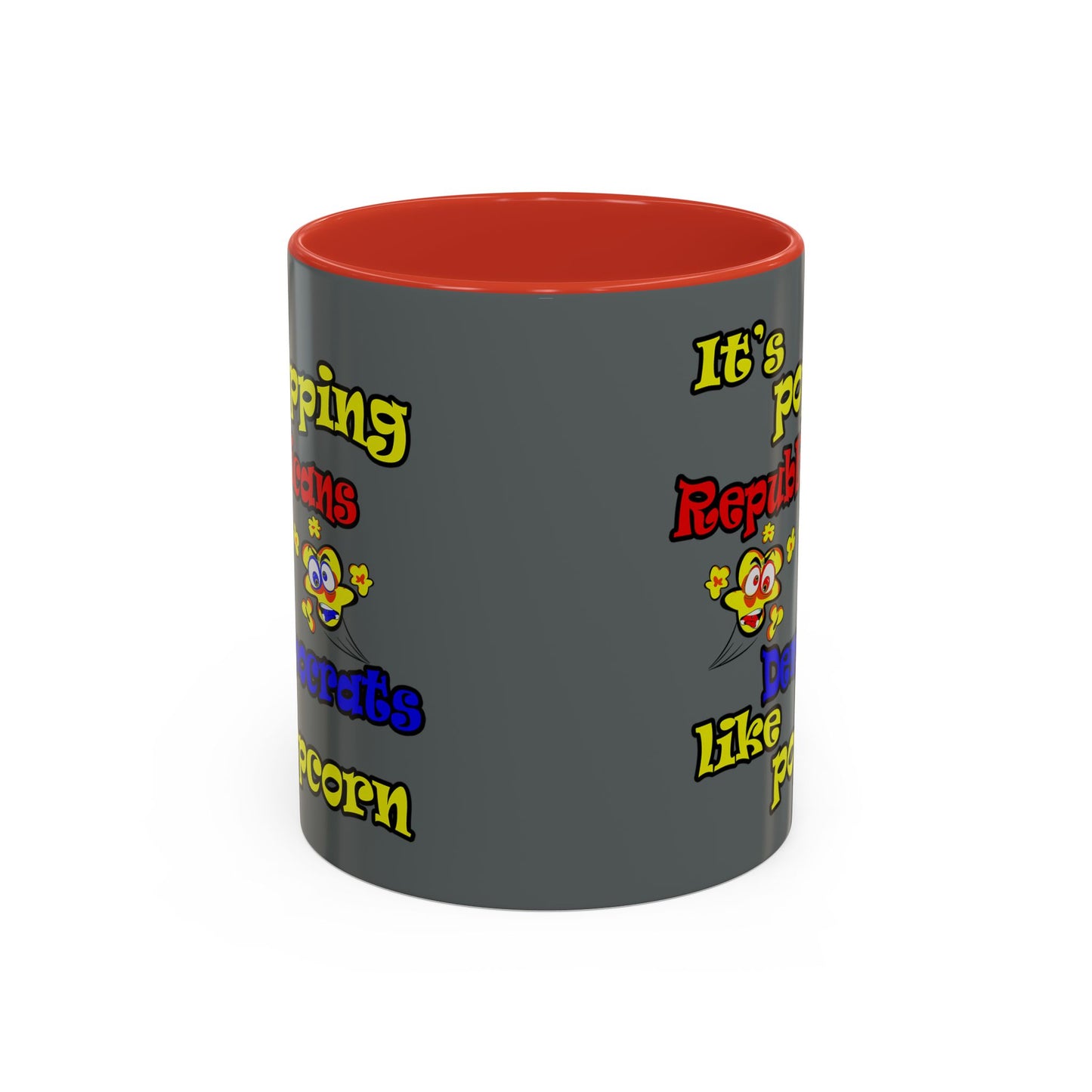 popping like popcorn - Accent Mug (dark grey)
