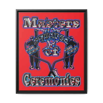 em cee squared - framed canvas art (red)