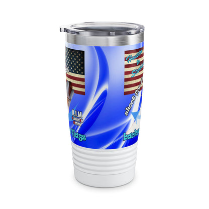 shoot for the stars - Ringneck Tumbler, 20oz (blue-white wave)