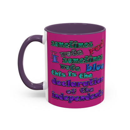 declaration of the independents - Accent Mug (pink)