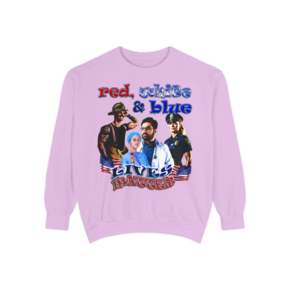 rw&b lives matter - Unisex Garment-Dyed Sweatshirt