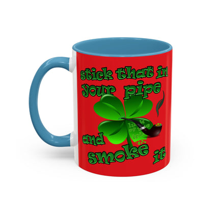 celtics logo - Accent Mug (red)