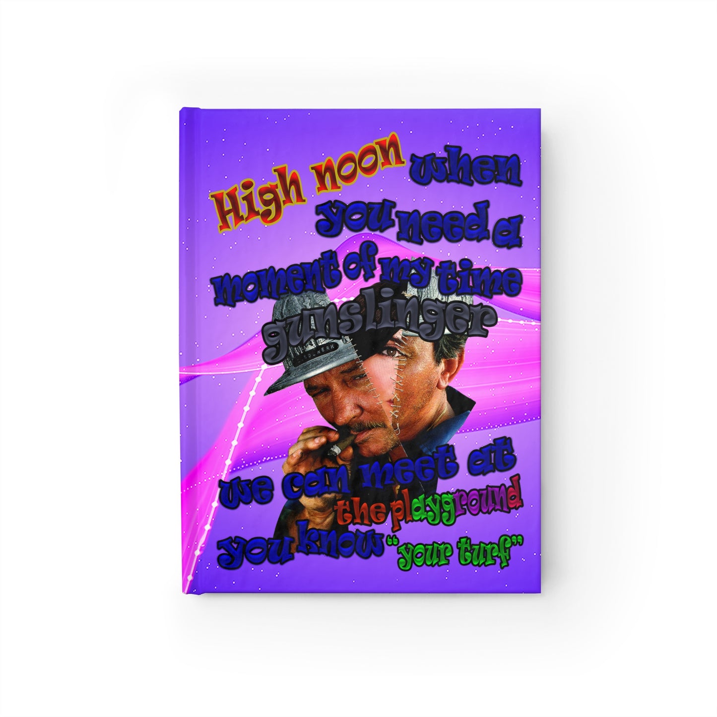 high noon - journal-lined (purple-pink wave)