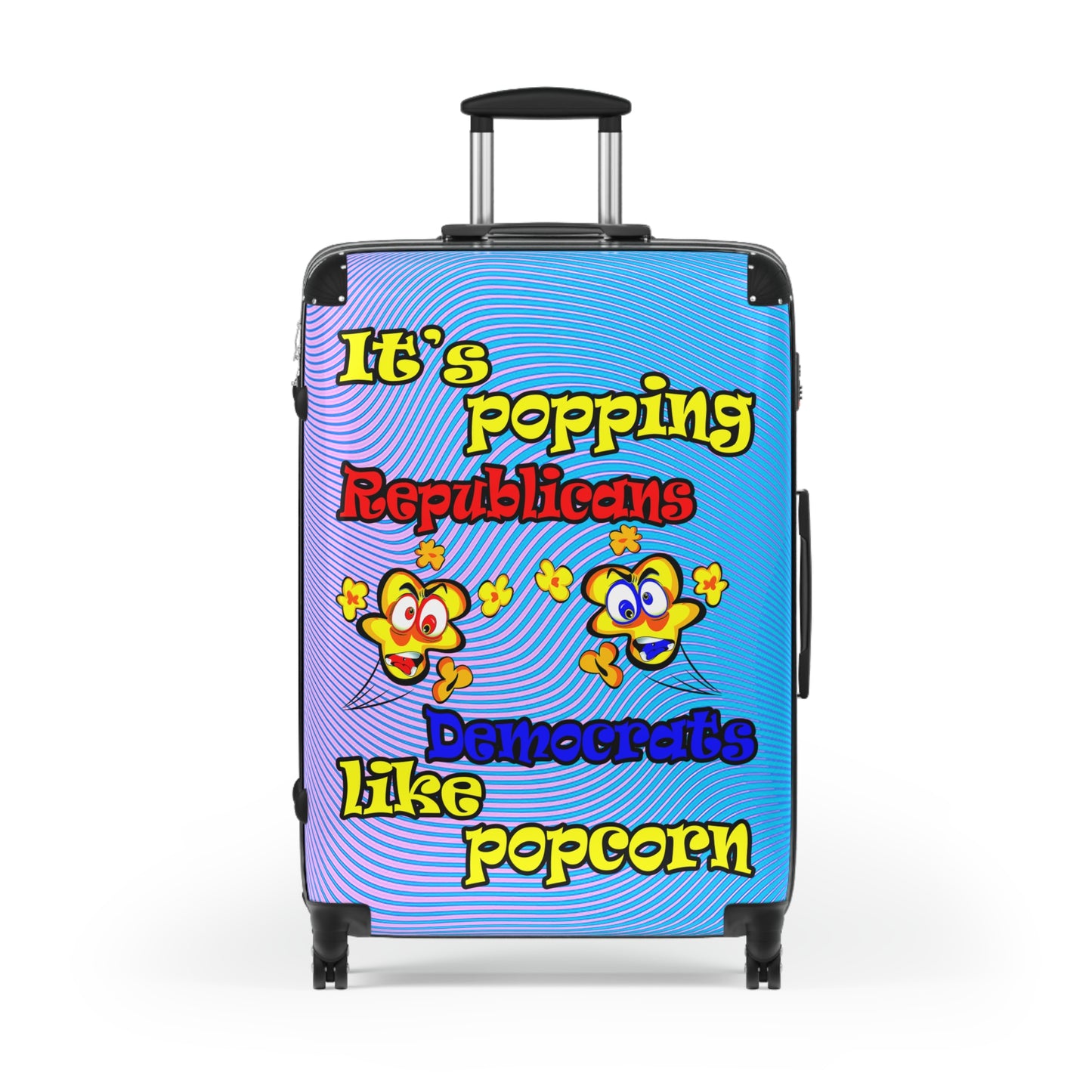 popping like popcorn - Suitcase (light blue-purple wave)