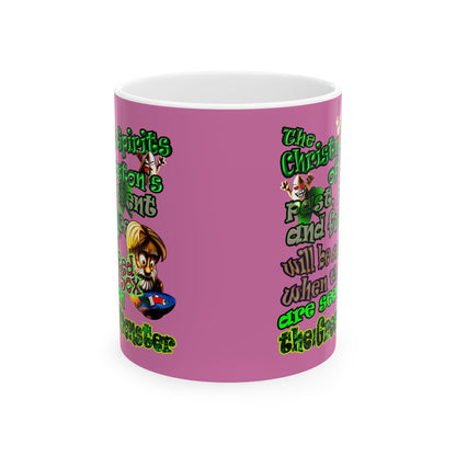 christmas spirits of boston - White Mug (light pink)