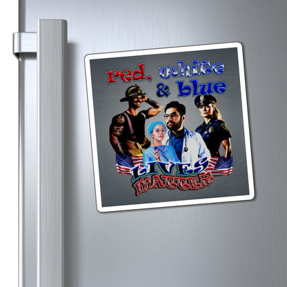 rw&b lives matter - Magnets - (grey-light grey)