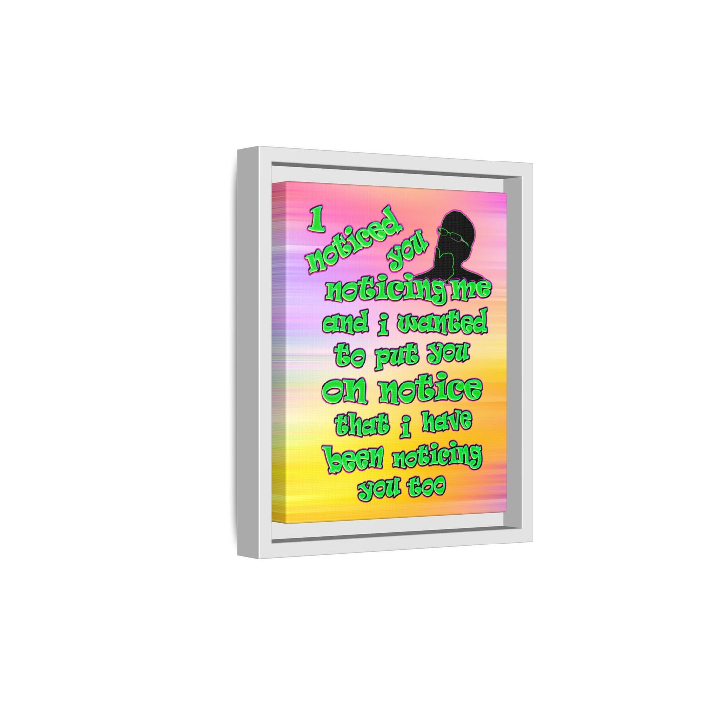 noticed you noticing - framed canvas art (color blur)