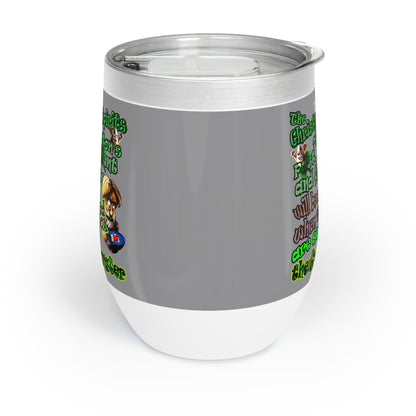 christmas spirits of boston - Chill Wine Tumbler (grey)
