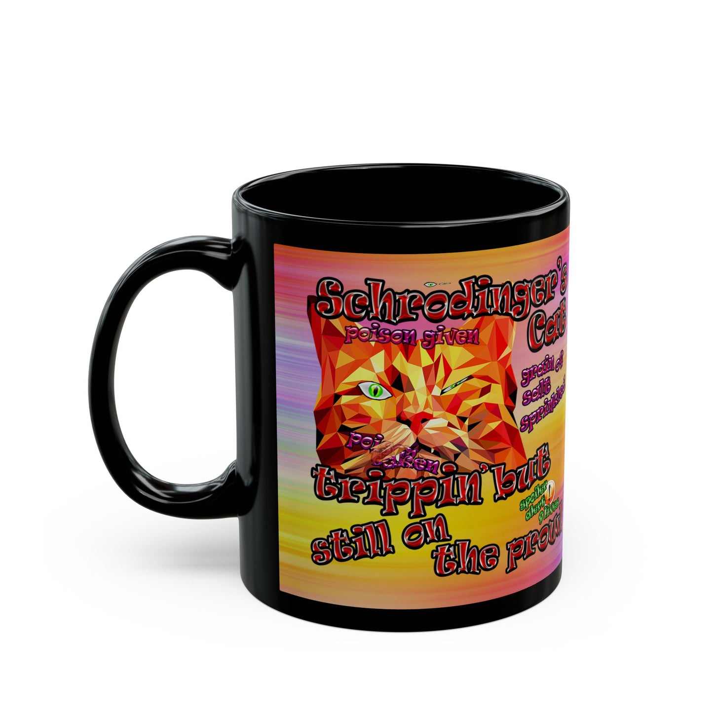 schrodinger's cat - Black Mug (color blur)