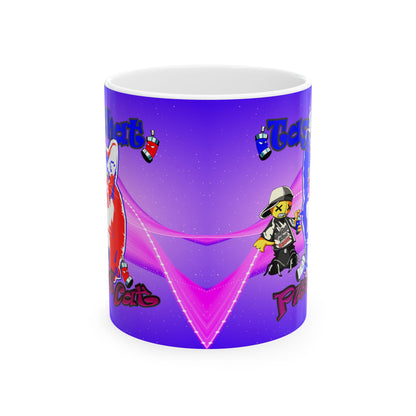 tag that - White Mug (purple-pink wave)