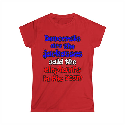 donkeys and elephants - Women's Softstyle Tee