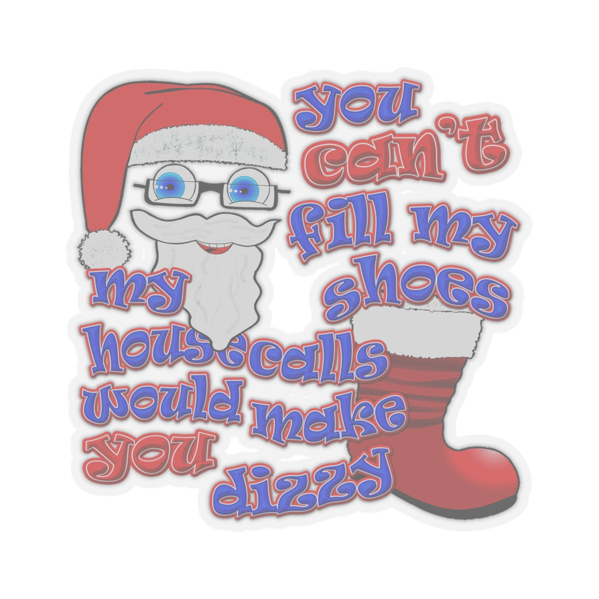 santa's shoes - Kiss-Cut Stickers
