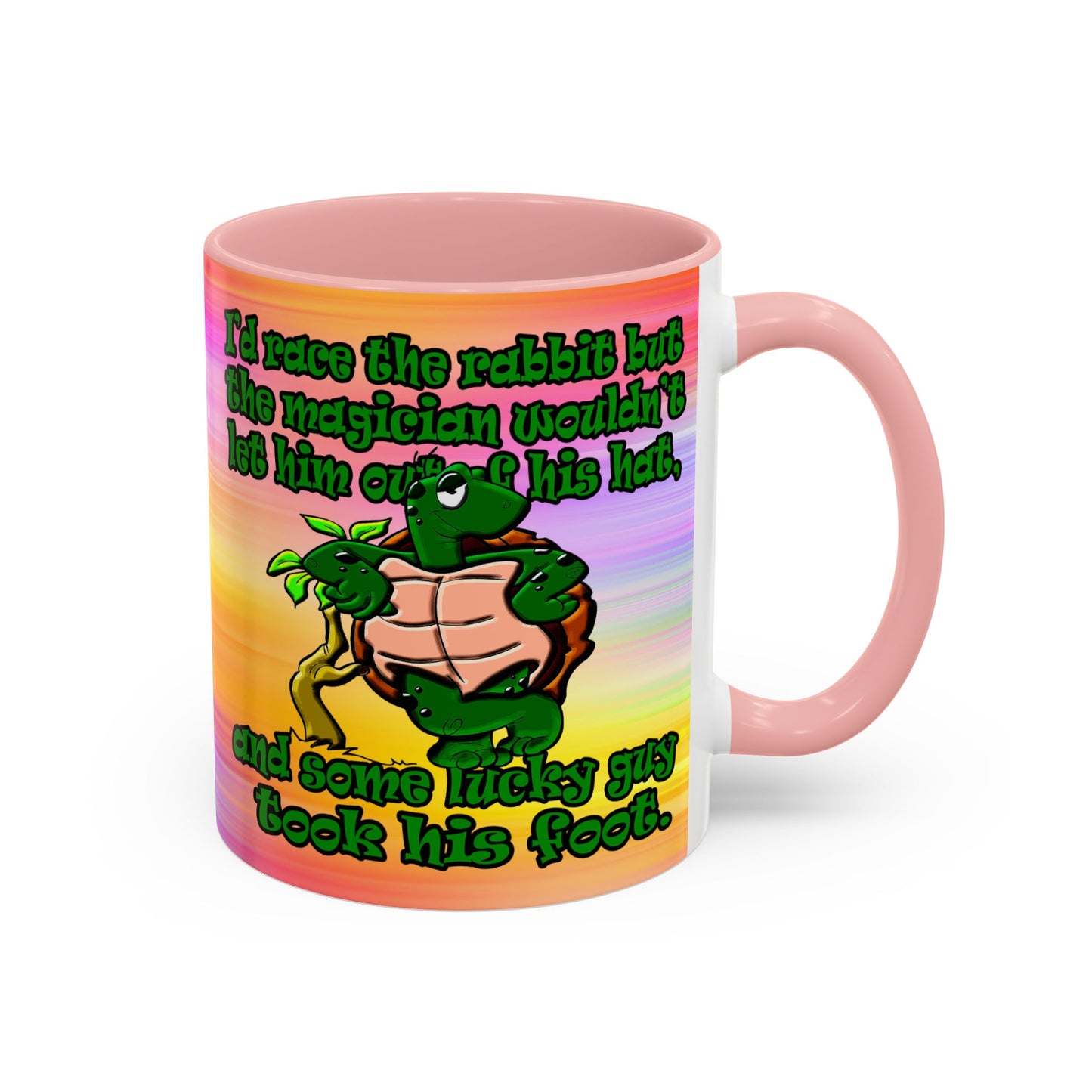 turtle race - Accent Mug (color blur)