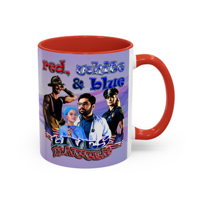rw&b lives matter - Accent Mug (light blue-pink wave)