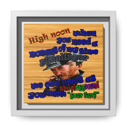 high noon - framed canvas art (butterscotch wood finish)