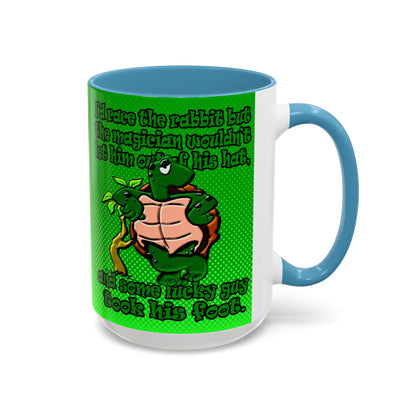 turtle race - Accent Mug (logo green)