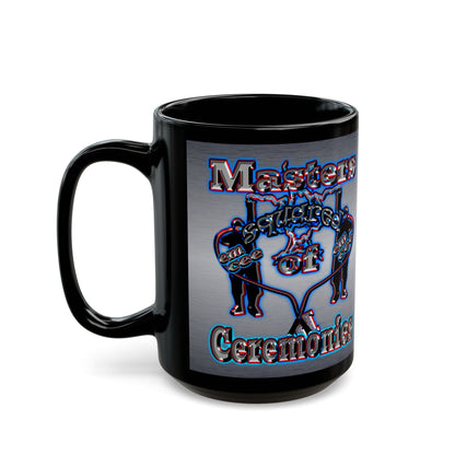 em cee squared - Black Mug (brushed nickel)
