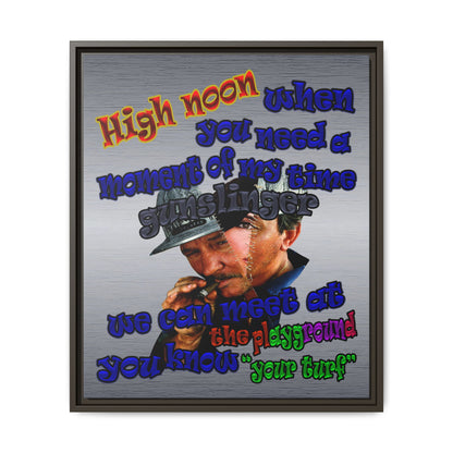 high noon - framed canvas art (brushed nickel)