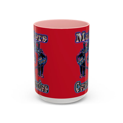 em cee squared - Accent Mug (dark red)