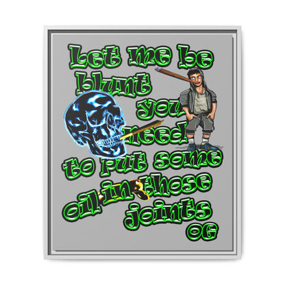 og - framed canvas art (light grey)
