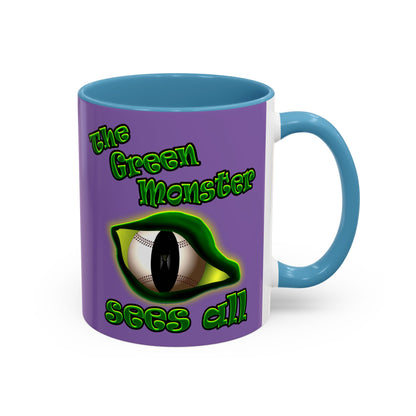 green monster - Accent Mug (light purple)