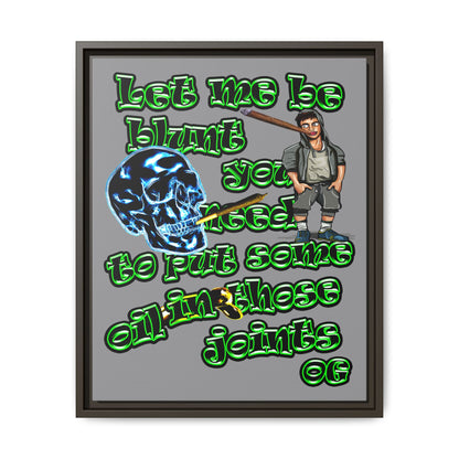 og - framed canvas art (grey)