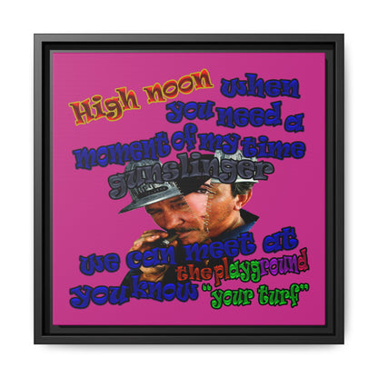 high noon - framed canvas art (pink)