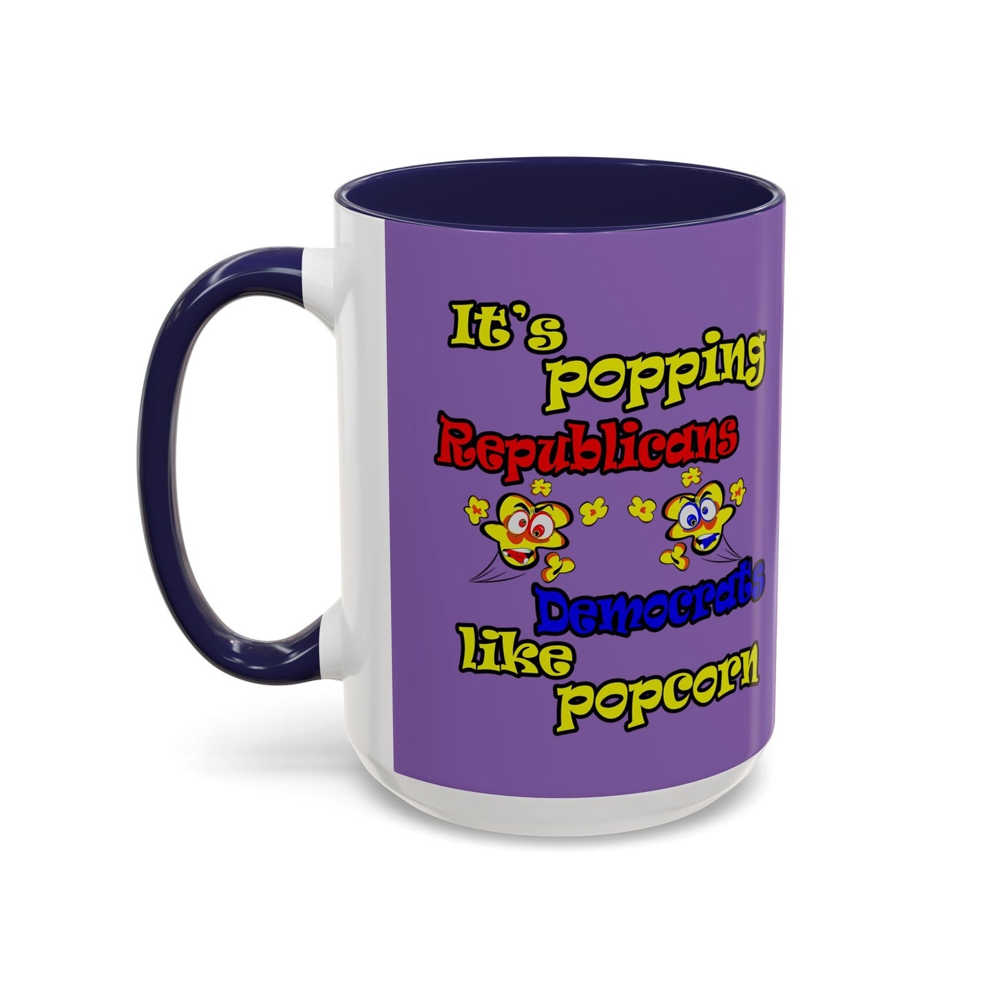 popping like popcorn - Accent Mug (light purple)