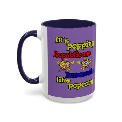 popping like popcorn - Accent Mug (light purple)