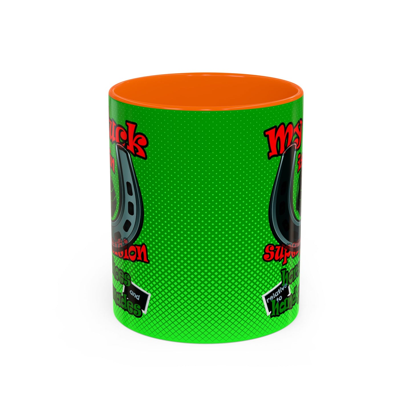 my luck - Accent Mug (logo green)