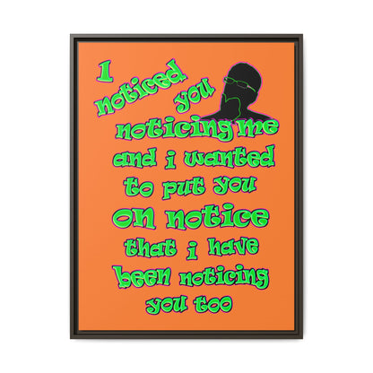 noticed you noticing - framed canvas art (crusta)