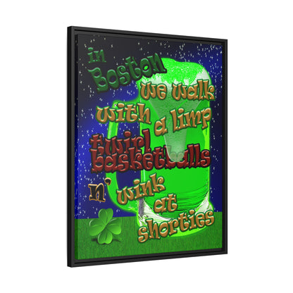 celtics logo - framed canvas art ('snoops' background)