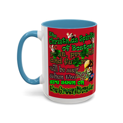 christmas spirits of boston - Accent Mug (dark red)