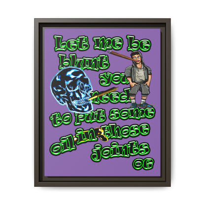 og - framed canvas art (light purple)