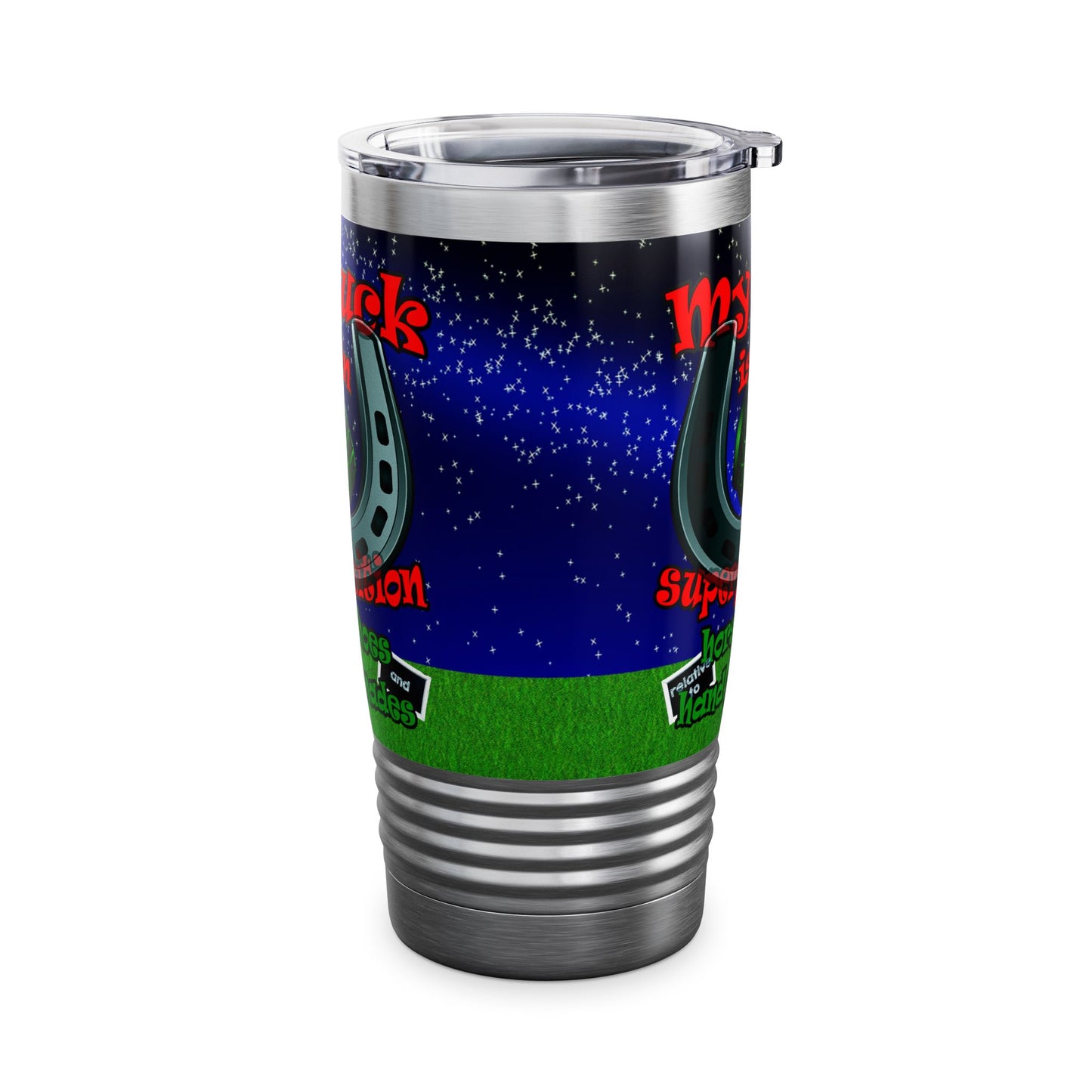 my luck - Ringneck Tumbler, 20oz ('snoops' background)