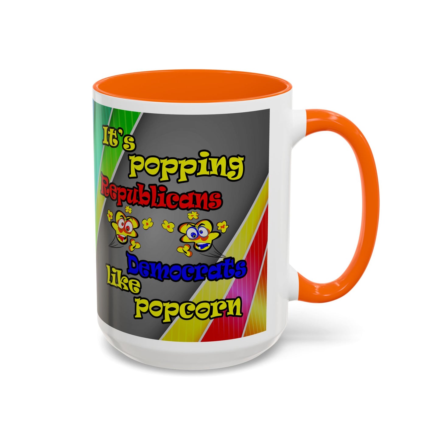 popping like popcorn - Accent Mug (rainbow split)