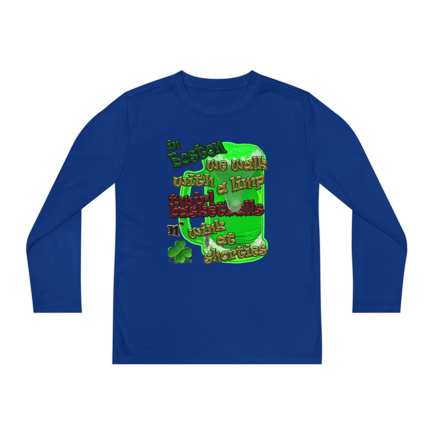 celtics logo - Youth Long Sleeve Competitor Tee