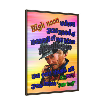 high noon - framed canvas art (color blur)