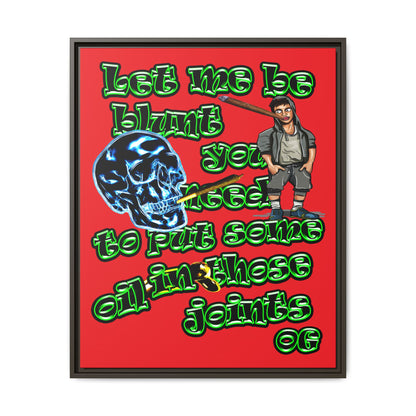 og - framed canvas art (red)