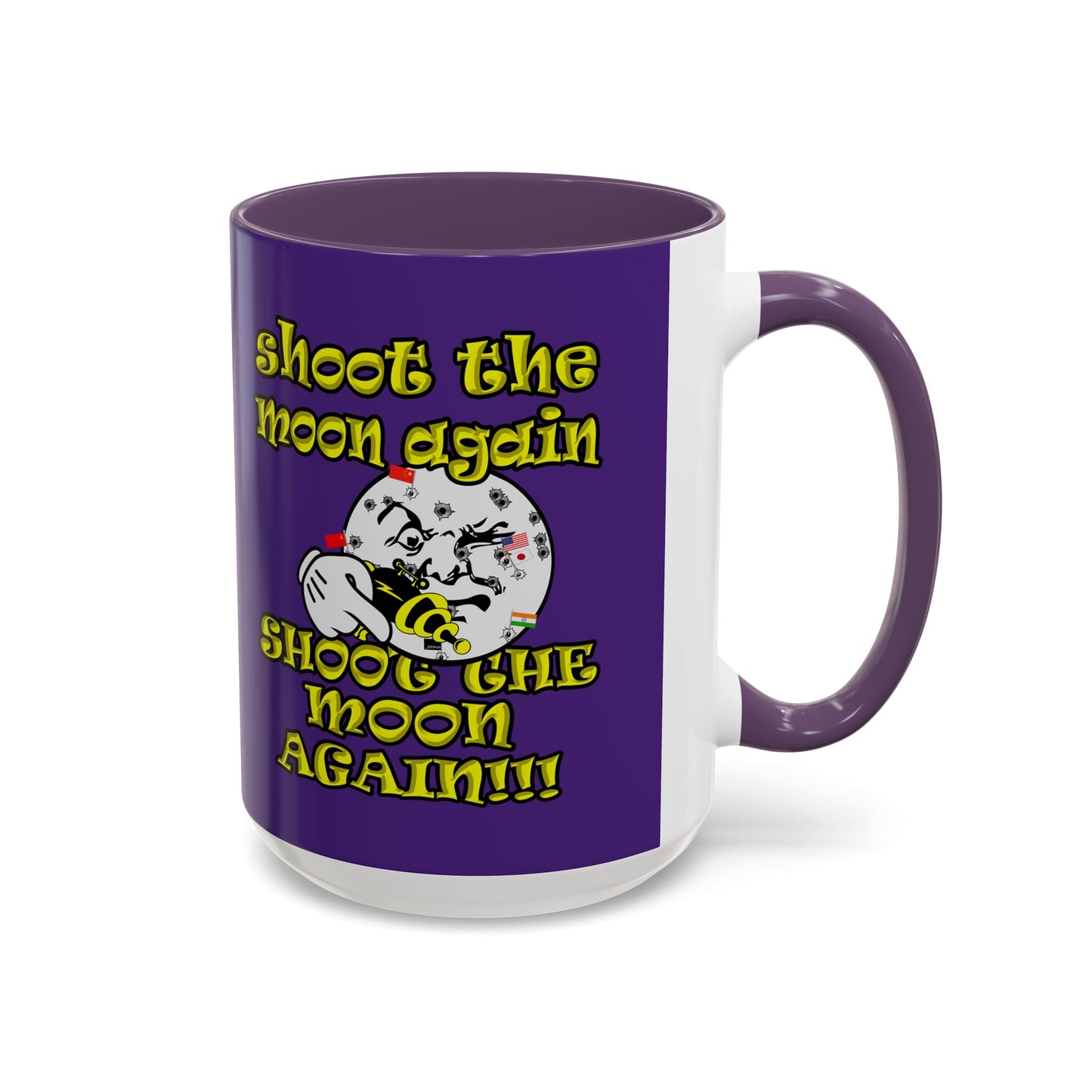 shoot the moon again - Accent Mug (purple)