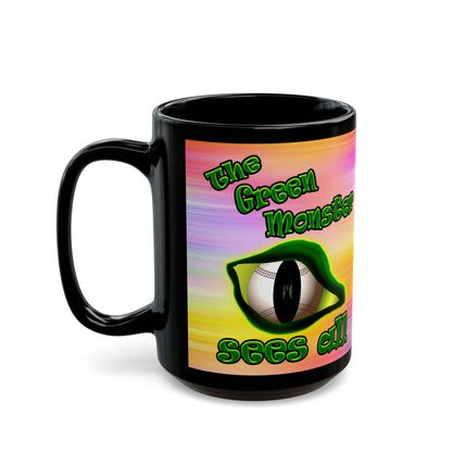 green monster - Black Mug (color blur)