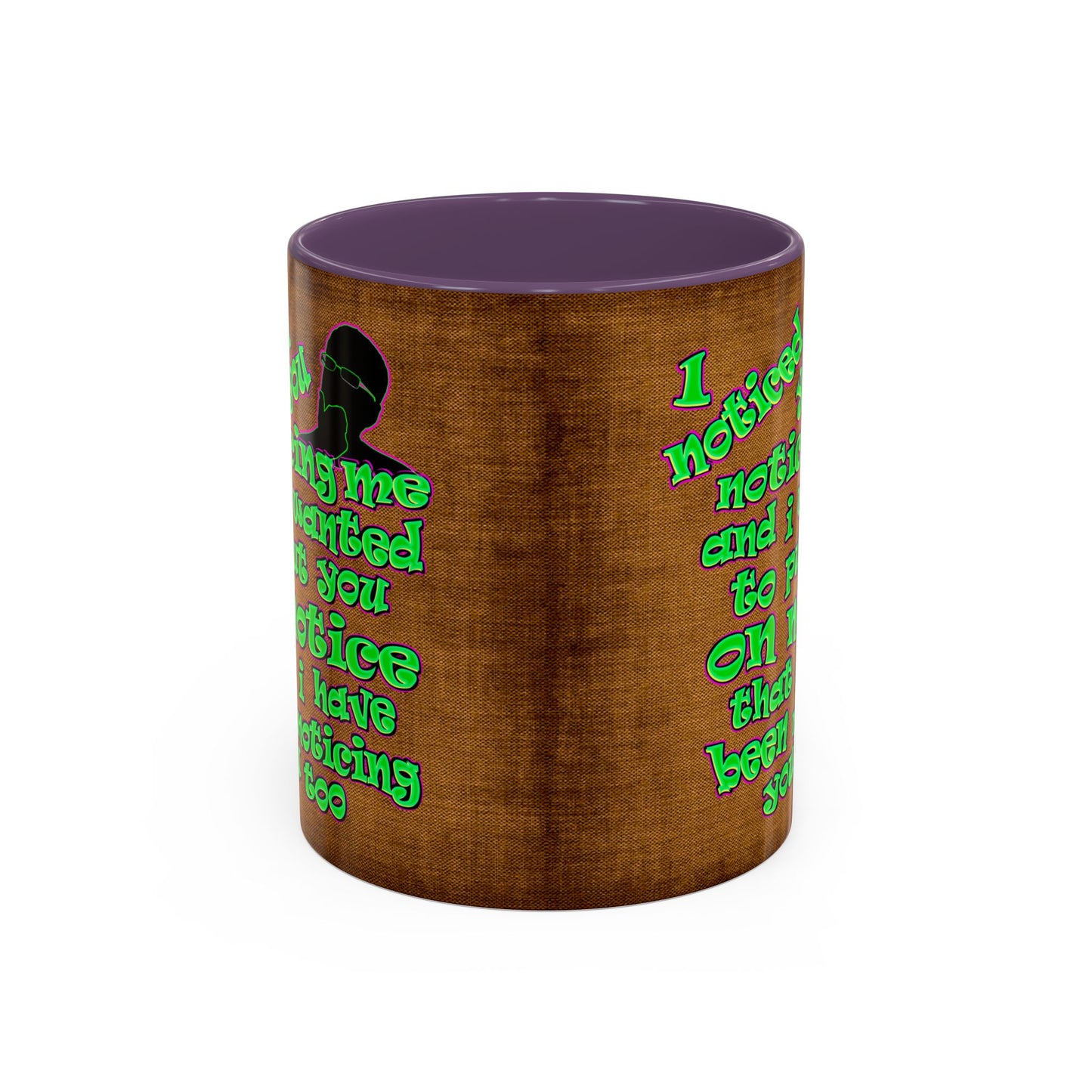 noticed you noticing - Accent Mug (brown papyrus)