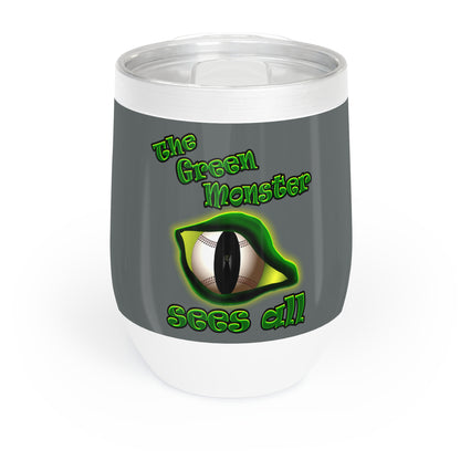 green monster - Chill Wine Tumbler (dark grey)