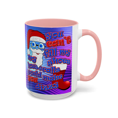 santa's shoes - Accent Mug (purple wave)