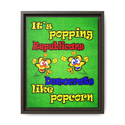 popping like popcorn - framed canvas art (green turf)
