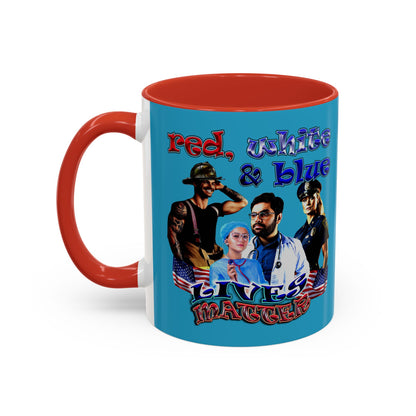 rw&b lives matter - Accent Mug (turquoise)