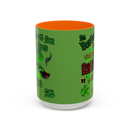 celtics logo - Accent Mug (green)
