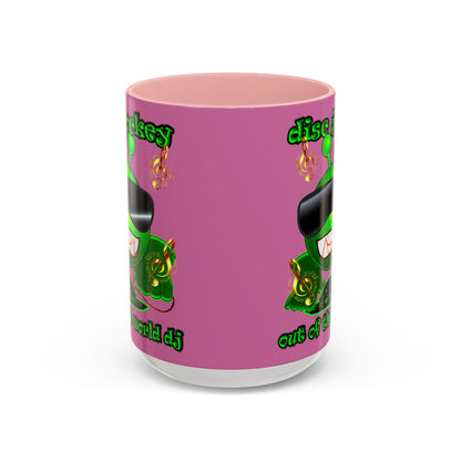 disc jockey - Accent Mug (light pink)